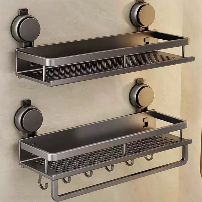 No-Drill Aluminium Bathroom Shower Storage Shelf