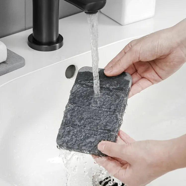 Diatomite Stone Soap Dish – Quick-Dry Bathroom Holder