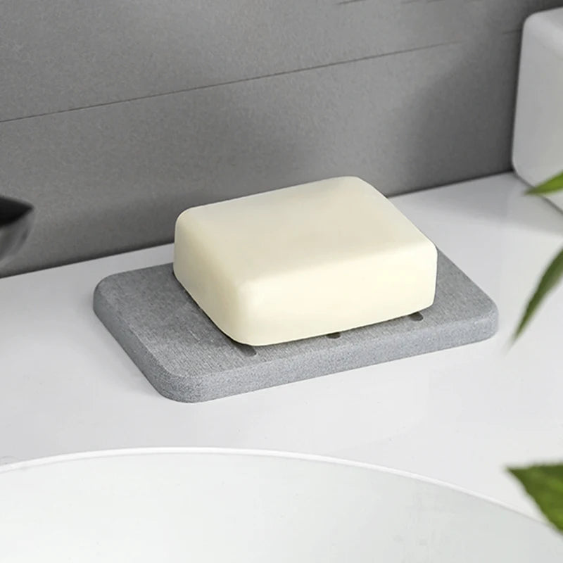 Diatomite Stone Soap Dish – Quick-Dry Bathroom Holder