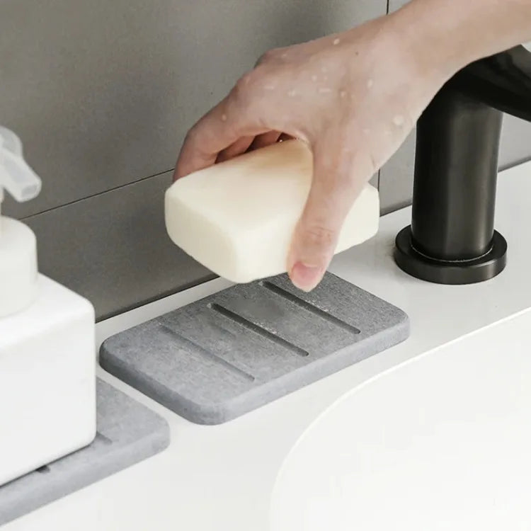 Diatomite Stone Soap Dish – Quick-Dry Bathroom Holder