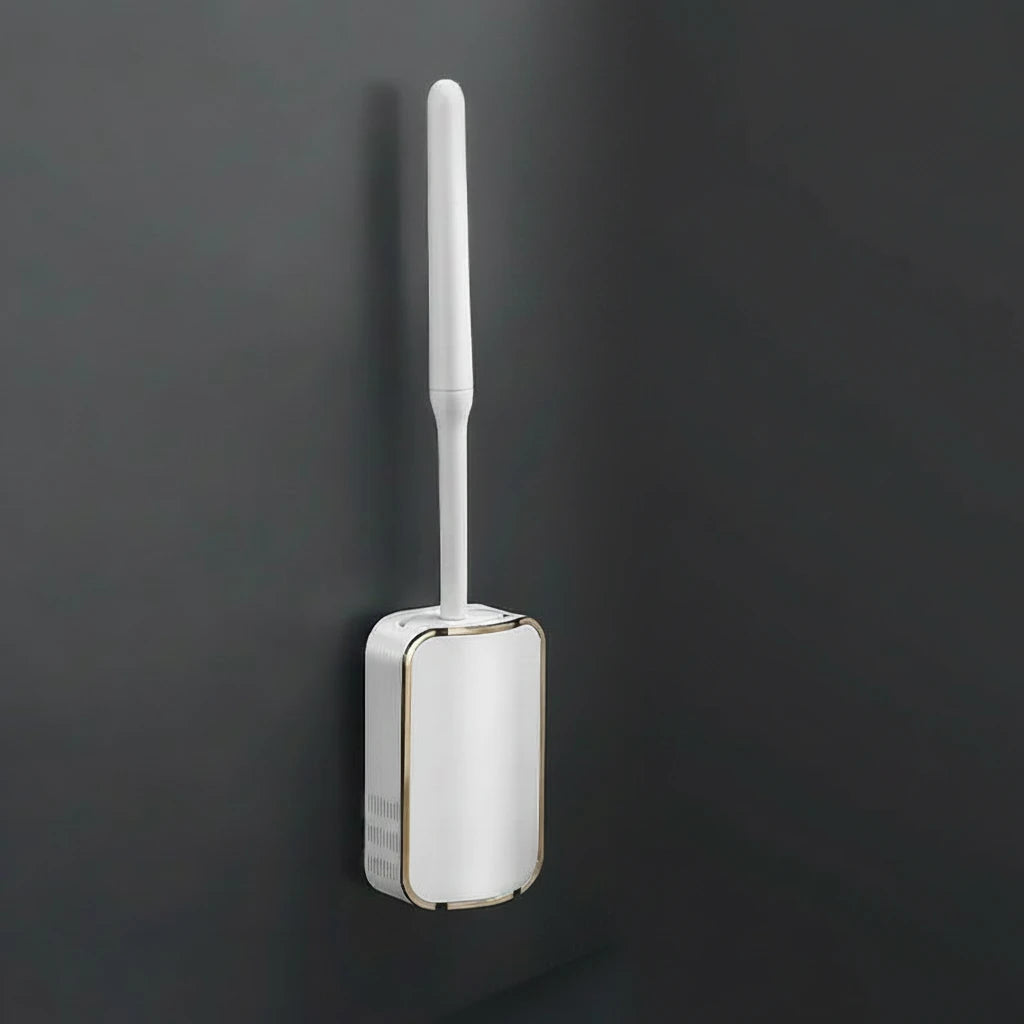 Wall-Mounted Silicone Toilet Brush – Quick-Dry Bathroom Cleaning Brush
