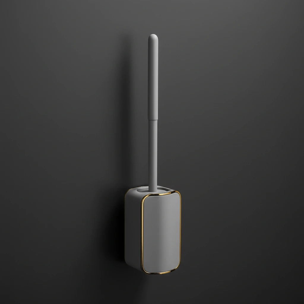 Wall-Mounted Silicone Toilet Brush – Quick-Dry Bathroom Cleaning Brush