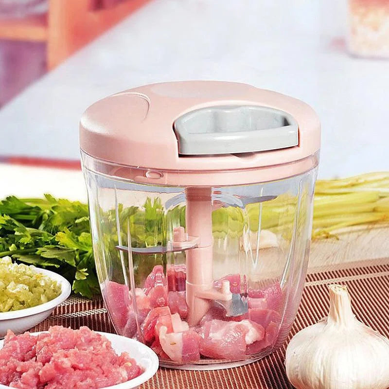 House N All 900ml manual food chopper - Pink